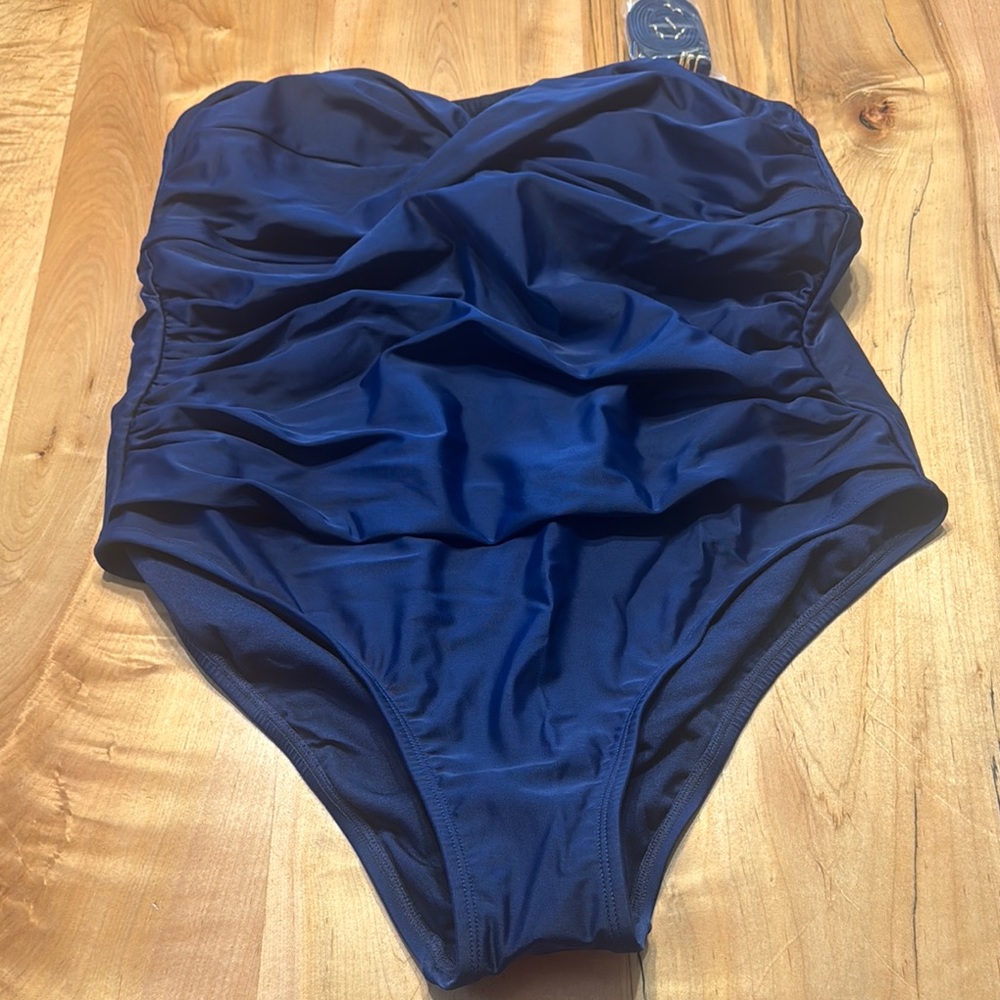 Navy Blue One-Piece Swimsuit